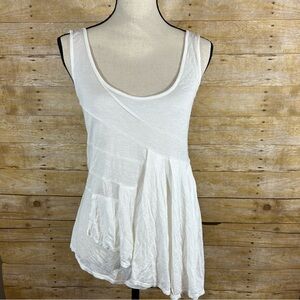 Ideology White Asymmetrical Hem Tank Top Size Small